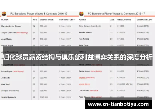 归化球员薪资结构与俱乐部利益博弈关系的深度分析